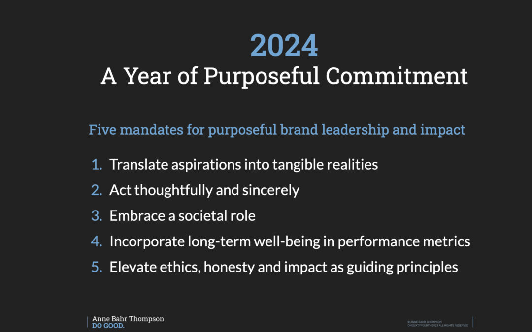 2024: Five Mandates for Purposeful Leadership and Impact
